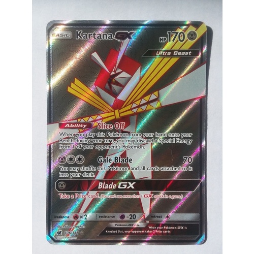 POKEMON TCG Kartana GX - 106/111 Full Art Ultra Rare Sun & Moon Crimson Invasion