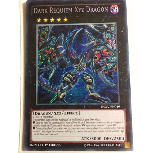 Yugioh Dark Requiem Xyz Dragon Secret Rare INOV-EN049 Near Mint 1st edition