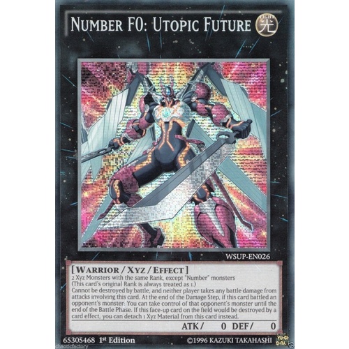 WSUP-EN026 Number F0: Utopic Future Prismatic Secret Rare 1st Edition NM