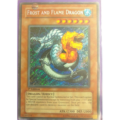 Yugioh Frost and Flame Dragon - TAEV-EN033 - Secret Rare 1st Edition