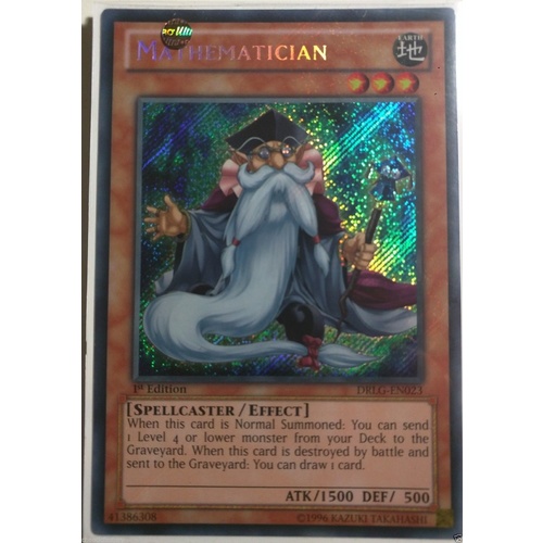 YUGIOH DRLG-EN023 Mathematician Secret Rare 1st Edition Mint YuGiOh Card