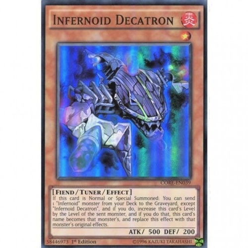 Yugioh Infernoid Decatron CORE-EN039 Super Rare 1st edition NM