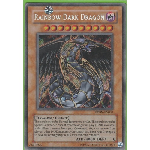 Yugioh Rainbow Dark Dragon Secret rare PTDN-EN003 Unlimited