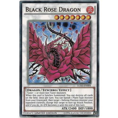 YUGIOH Black Rose Dragon *Ultra Rare* LC05-EN004 (NM/M) Limited Edition