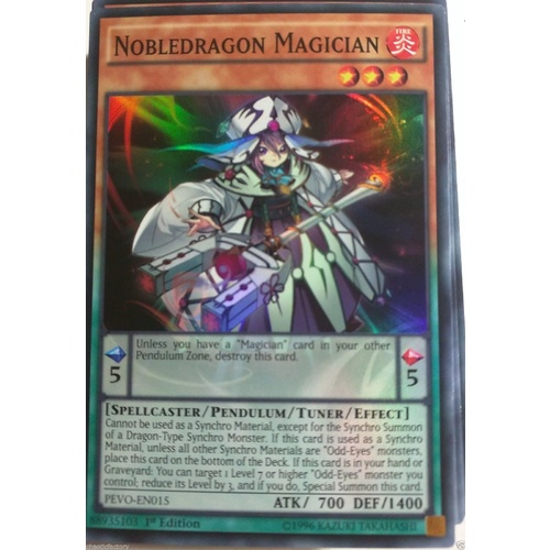 YUGIOH PEVO-EN015 Nobledragon Magician Super Rare 1st Edition MINT x3