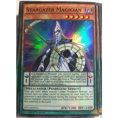 YUGIOH PEVO-EN011 Stargazer Magician Super Rare 1st Edition MINT