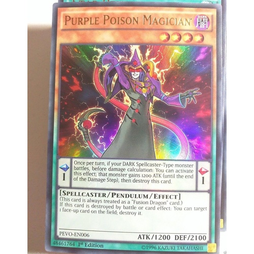 YUGIOH PEVO-EN006 Purple Poison Magician Ultra Rare 1st Edition MINT
