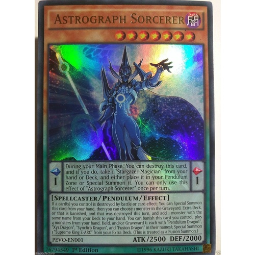 Yugioh PEVO-EN001 Astrograph Sorcerer Ultra Rare 1st Edition MINT