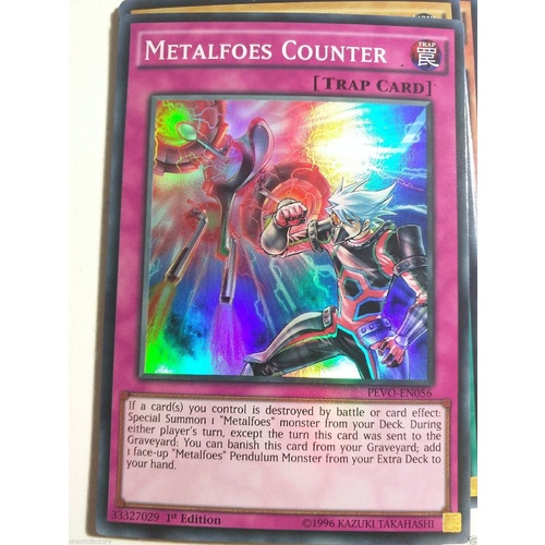 Yugioh PEVO-EN056 Metalfoes Counter Super Rare 1st Edition MINT 
