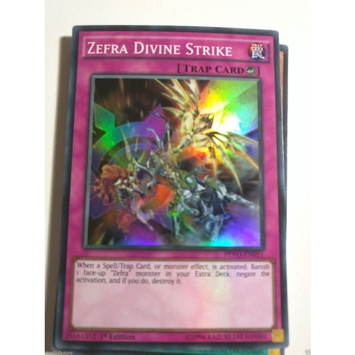 Yugioh PEVO-EN051 Zefra Divine Strike Super Rare 1st Edition MINT  