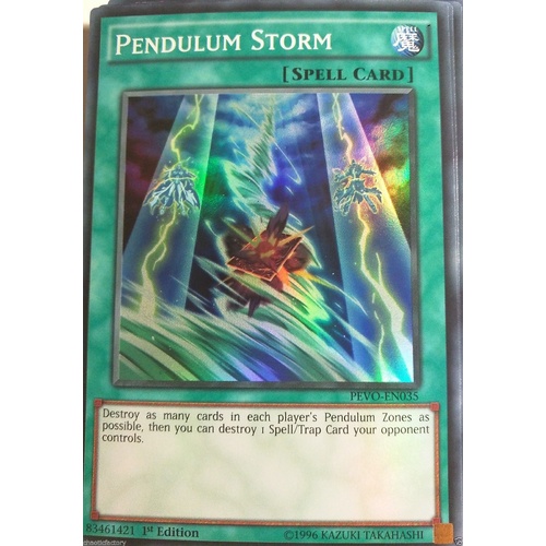 YUGIOH PEVO-EN035 Pendulum Storm Super Rare 1st Edition MINT  x 3