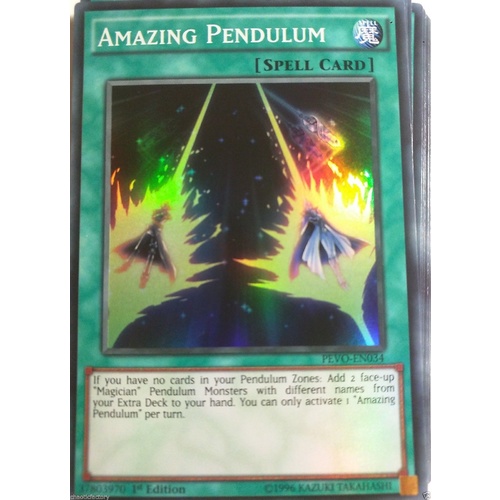 YUGIOH PEVO-EN034 Amazing Pendulum Super Rare 1st Edition MINT  x 3