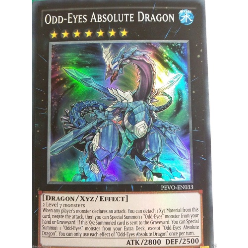 YUGIOH PEVO-EN033 Odd-Eyes Absolute Dragon Super Rare 1st Edition MINT 