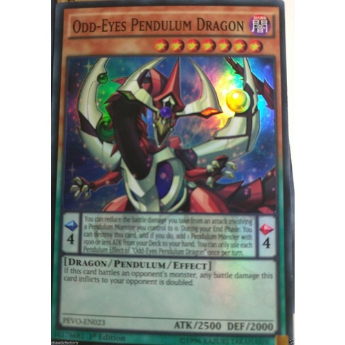 YUGIOH PEVO-EN023 Odd-Eyes Pendulum Dragon Super Rare 1st Edition MINT