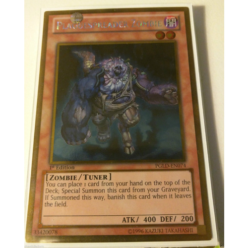 Yu-Gi-Oh Card Plaguespreader Zombie Gold Rare PGLD-EN074 Mint 1st edition