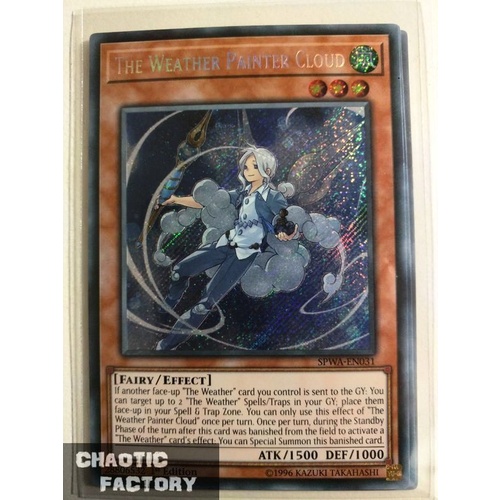 Yugioh SPWA-EN031 The Weather Painter Cloud Secret Rare 1st Edition