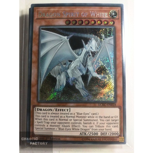 LCKC-EN018 Dragon Spirit of White Secret Rare 1st Edition NM