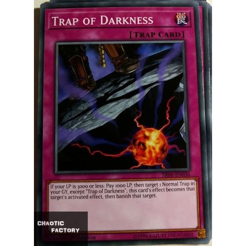 Yugioh SR06-EN036 Trap of Darkness Common 1st Edition NM