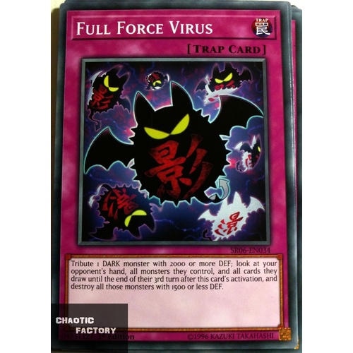 Yugioh SR06-EN034 Full Force Virus Common 1st Edition NM