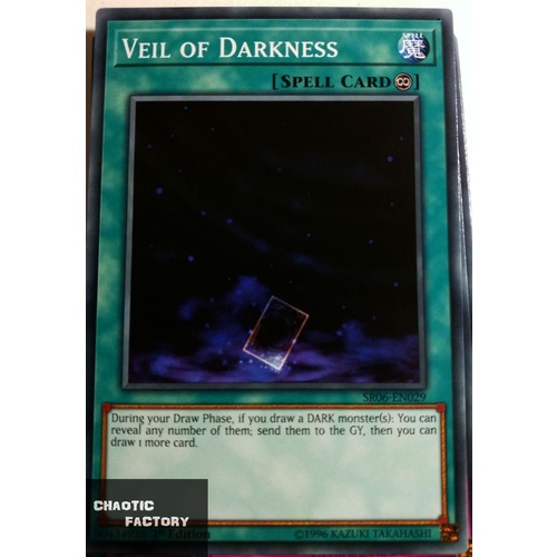 Yugioh SR06-EN029 Veil of Darkness Common 1st Edition NM