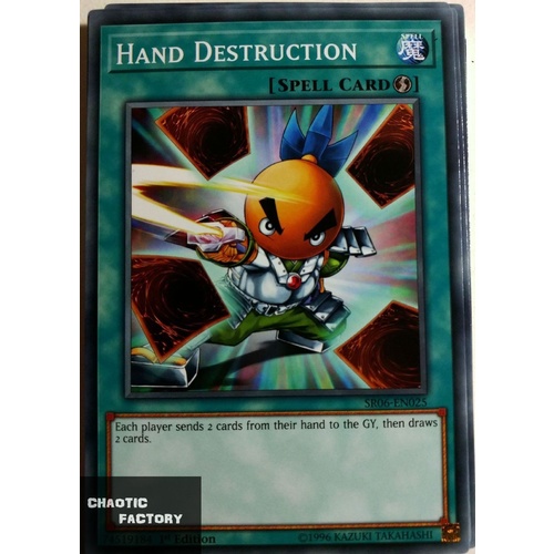 Yugioh SR06-EN025 Hand Destruction Common 1st Edition NM