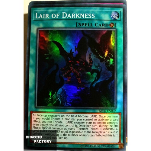 Yugioh SR06-EN022 Lair of Darkness Super rare 1st Edition NM