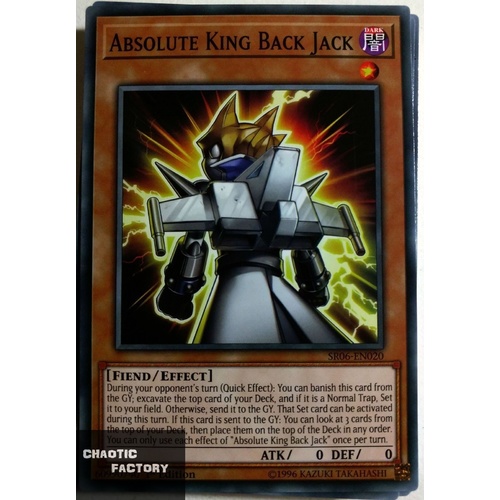 Yugioh SR06-EN020 Absolute King Back Jack Common 1st Edition NM