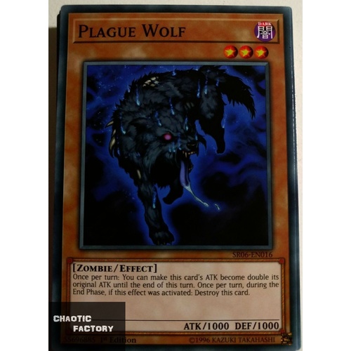 Yugioh SR06-EN016 Plague Wolf Common 1st Edition NM