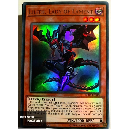 Yugioh SR06-EN000 Lilith, Lady of Lament Ultra rare 1st Edition NM