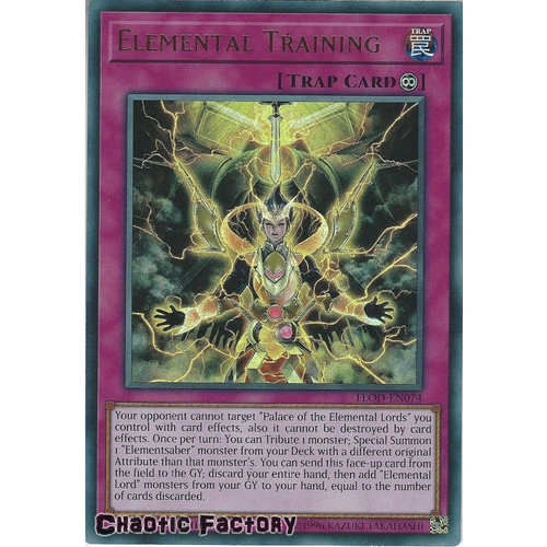 Yugioh FLOD-EN074 Elemental Training Ultra Rare 1st Edition