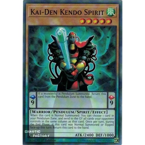 Yugioh FLOD-EN000 Kai-Den Kendo Spirit Common 1st Edition