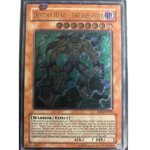 Yugioh Destiny HERO - Dreadmaster EOJ-EN004 Enemy of Justice (Ultimate Rare)