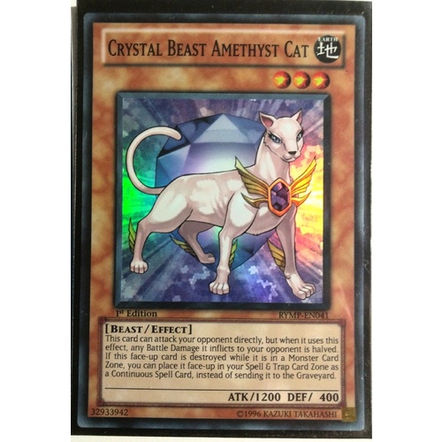 Yugioh RYMP-EN041 Crystal Beast Amethyst Cat Super rare 1st Edition