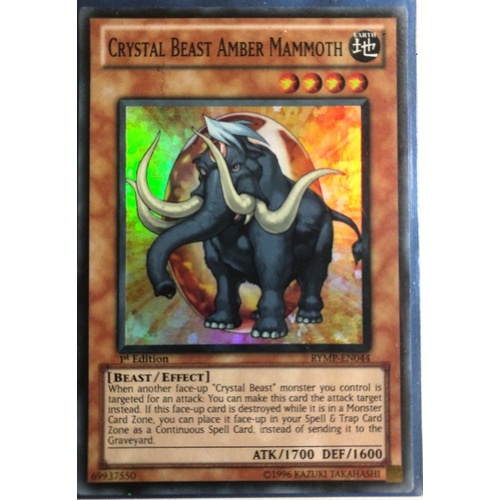 Yugioh RYMP-EN044 Crystal Beast Amber Mammoth Super rare 1st Edition