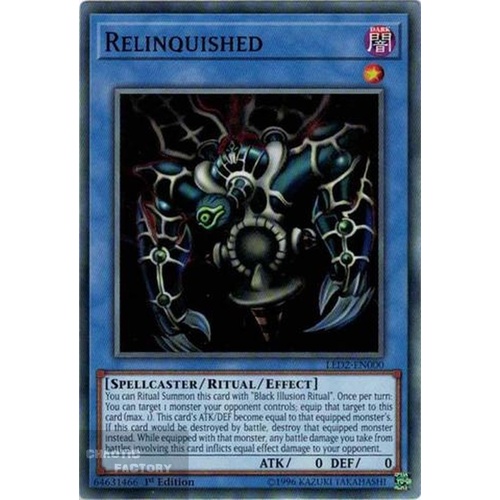 Yugioh LED2-EN000 Relinquished Common 1st Edition x3