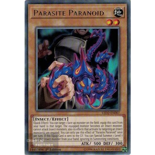 Yugioh LED2-EN007 Parasite Paranoid Rare 1st Edition