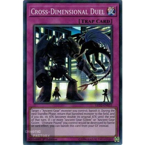Yugioh LED2-EN033 Cross-Dimensional Duel Super rare 1st Edition
