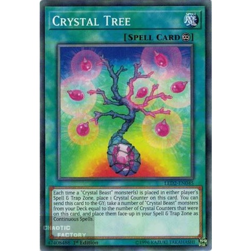 Yugioh LED2-EN045 Crystal Tree Common 1st Edition x3