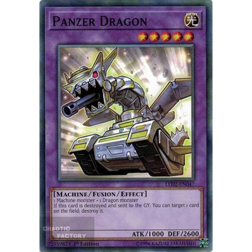 Yugioh LED2-EN047 Panzer Dragon Common 1st Edition