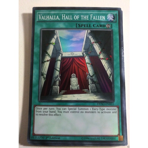 YU-GI-OH! Valhalla Hall of The Fallen DESO-EN055 super rare 1st edition