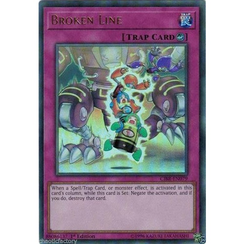 Yugioh CIBR-EN079 Broken Line Ultra Rare 1st Edition In Stock Now! 