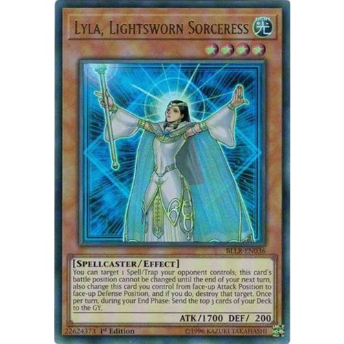 YUGIOH Lyla, Lightsworn Sorceress Ultra Rare BLLR-EN042 1st edition NM