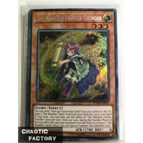 Yugioh SPWA-EN033 The Weather Painter Thunder Secret Rare 1st Edition