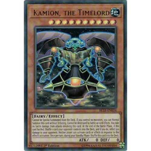 YUGIOH Kamion, the Timelord Ultra Rare BLLR-EN034   1st edition Mint