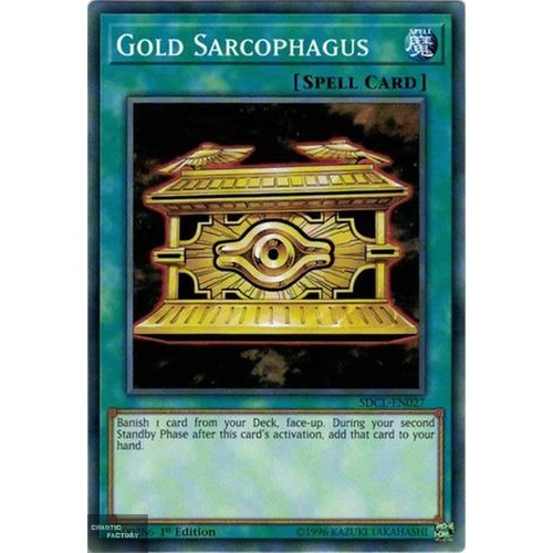 Yugioh SDCL-EN027 Gold Sarcophagus Common 1st Edition MINT