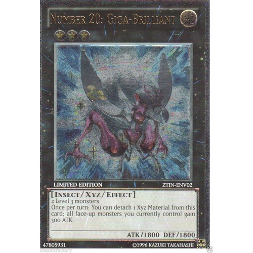 Yugioh Ultimate Rare - Number 20: Giga-Brilliant - ZTIN-ENV02