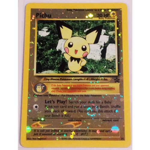 POKEMON TCG Pichu - 35 - Reverse Rare Pokemon Promo Card Near Mint!