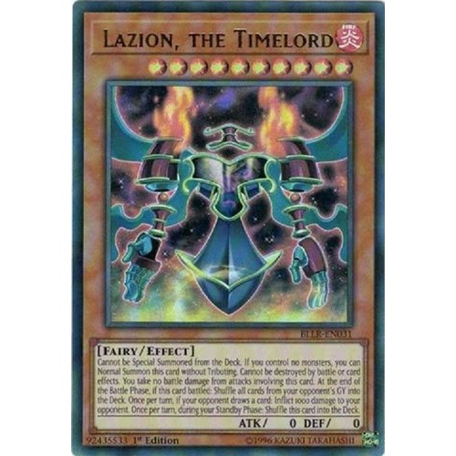YUGIOH Lazion, the Timelord Ultra Rare BLLR-EN031 1st edition NM