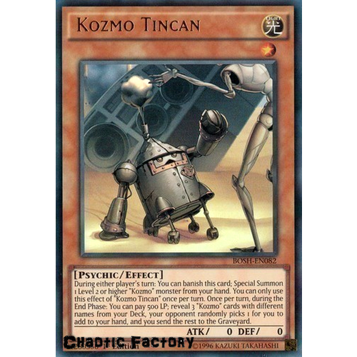 Yugioh Kozmo Tincan - BOSH-EN082 - Ultra Rare 1st Edition NM