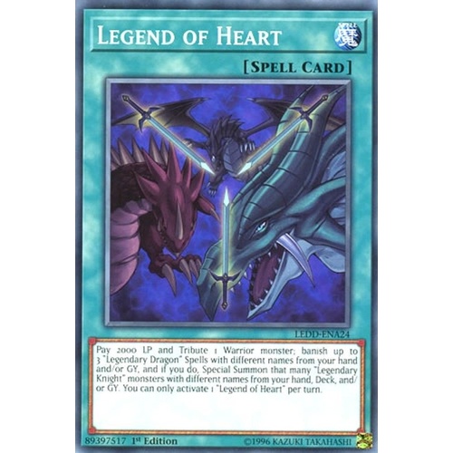 Yugioh LEDD-ENA24 Legend of Heart Common
